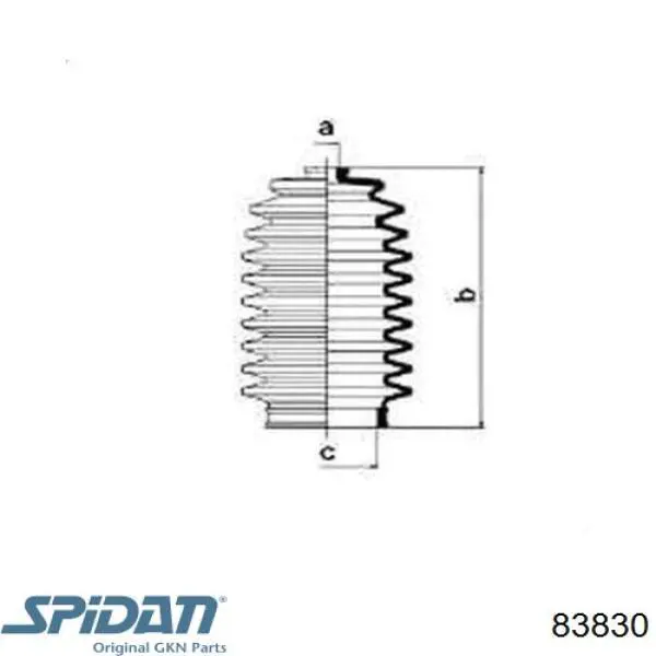 Купити 83830 GKN-Spidan Пильник тяги