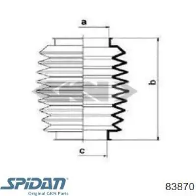 Пильник рульової тяги GKN-Spidan 0083870 ціна, від 14.91 USD