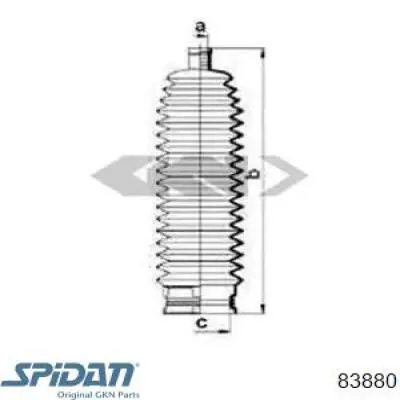 Пильник рульової тяги GKN-Spidan 83880 ціна, від 7.83 USD