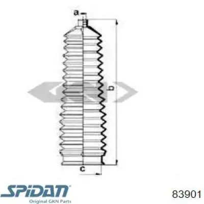 Пильник рульової тяги GKN-Spidan 83901 ціна, від 9.05 USD
