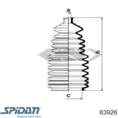 Пильник рульової тяги GKN-Spidan 83926 ціна, від 15.85 USD