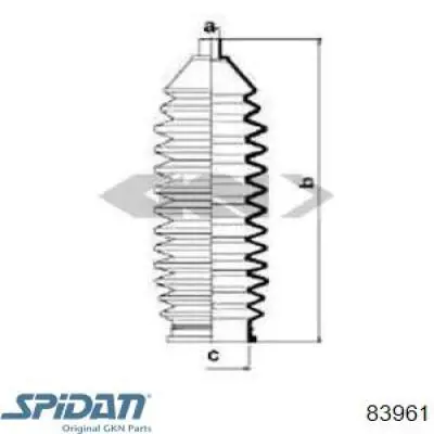 Чохол рульової рейки правий GKN-Spidan 83961 ціна, від 13.27 USD