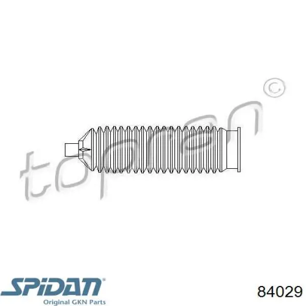 Пильник рульового механізму/рейки 84029 GKN-Spidan