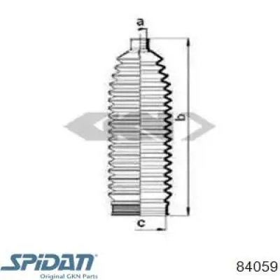 Пильник рульової тяги GKN-Spidan 84059 ціна, від 5.36 USD