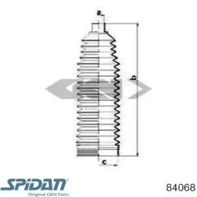 Пильник рульової тяги GKN-Spidan 84068 ціна, від 7.78 USD