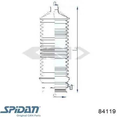Пильник рульової тяги GKN-Spidan 84119 ціна, від 20.30 USD