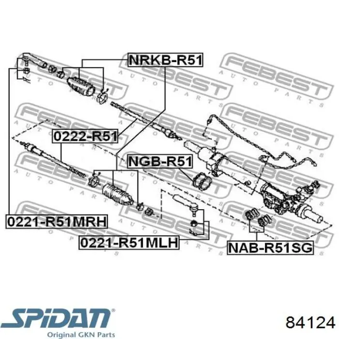 Пильник рульової тяги GKN-Spidan 84124 ціна, від 10.33 USD