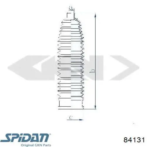 Пильник рульової тяги GKN-Spidan 84131 ціна, від 6.44 USD