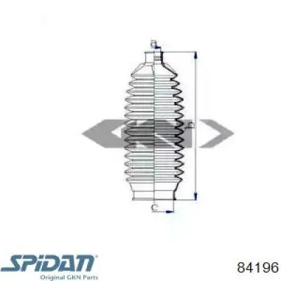 Пильник рульового механізму/рейки, правий 84196 GKN-Spidan