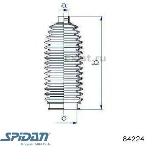 Пильник рульової тяги GKN-Spidan 84224 ціна, від 8.41 USD