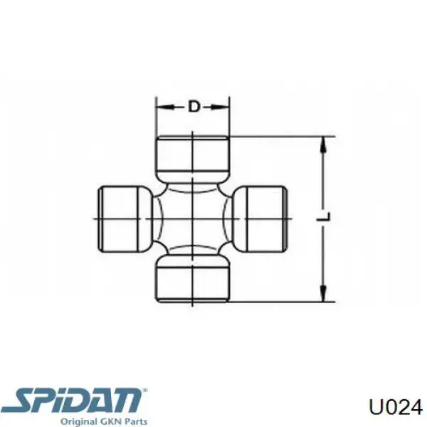 Хрестовина карданного валу GKN-Spidan U024 ціна, від 16.45 USD