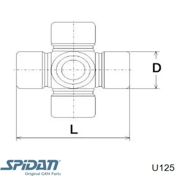 U125 GKN-Spidan хрестовина рульового механізму