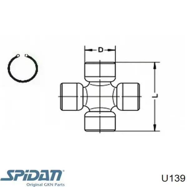 Хрестовина карданного валу GKN-Spidan U139 ціна, від 80.00 USD