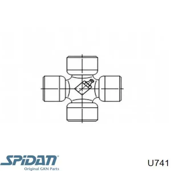 Хрестовина карданного валу GKN-Spidan U741 ціна, від 21.65 USD