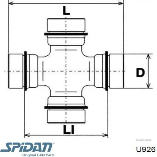 Купити U926 GKN-Spidan Хрестовина карданного валу