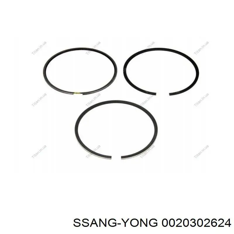 Кільця поршневі на 1 циліндр, STD. SsangYong Korando (SsangYong Корандо)