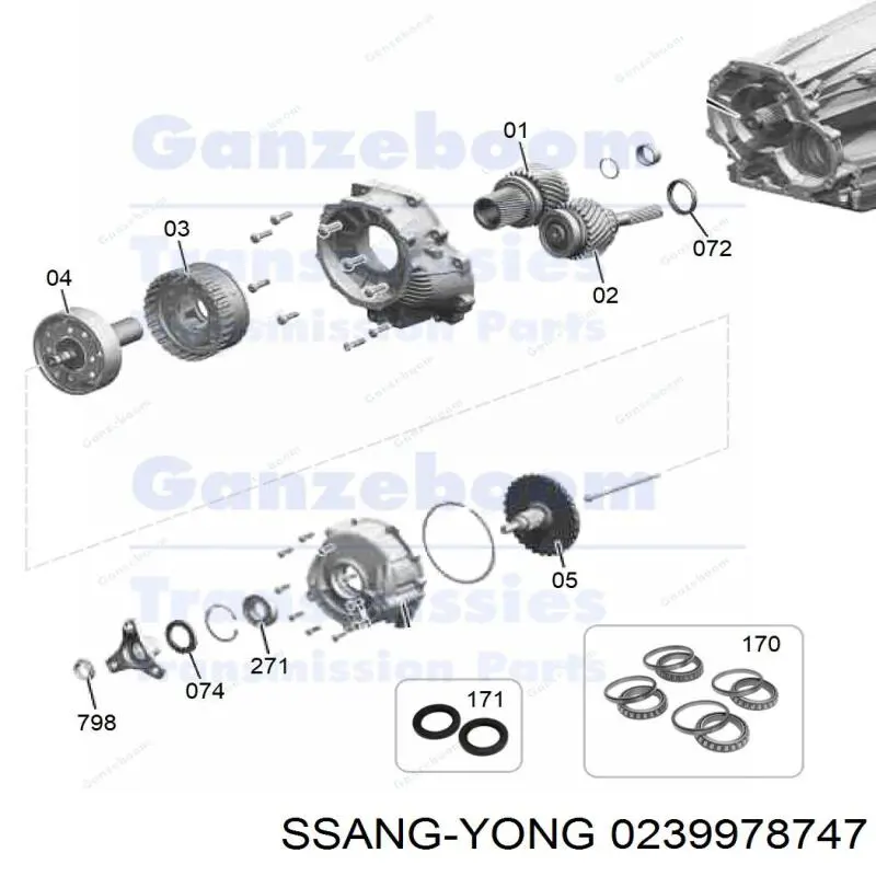 Сальник АКПП/КПП, вихідного/вторинного валу Ssang Yong 0239978747 ціна, від 5.52 USD