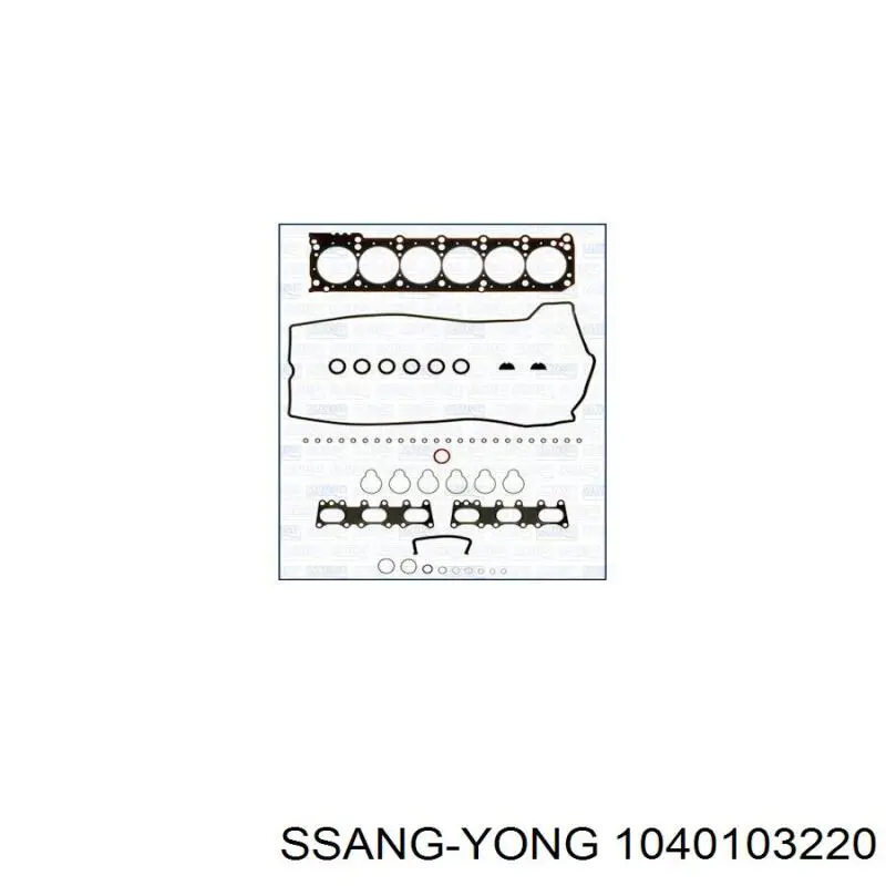 Комплект прокладок двигуна, верхній Ssang Yong 1040103220 ціна, від 76.01 USD