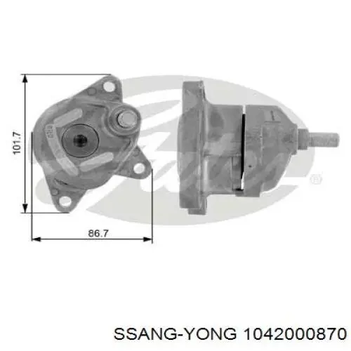 Натягувач приводного ременя 1042000870 Ssang Yong