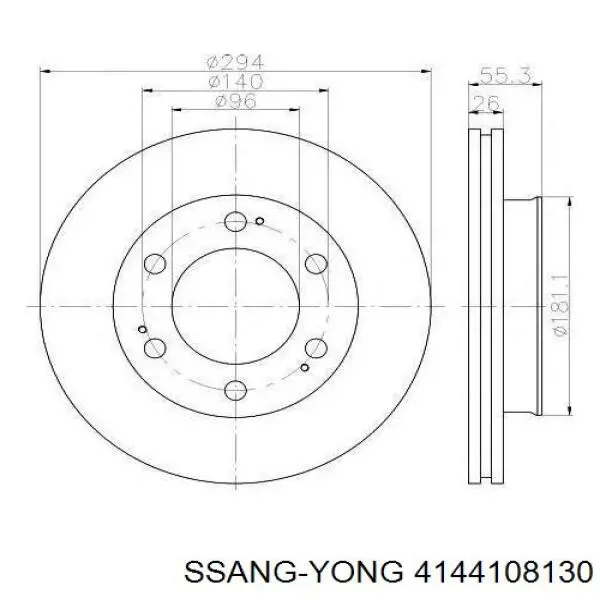 Купити 4144108130 Ssang Yong Ротор гальмівний