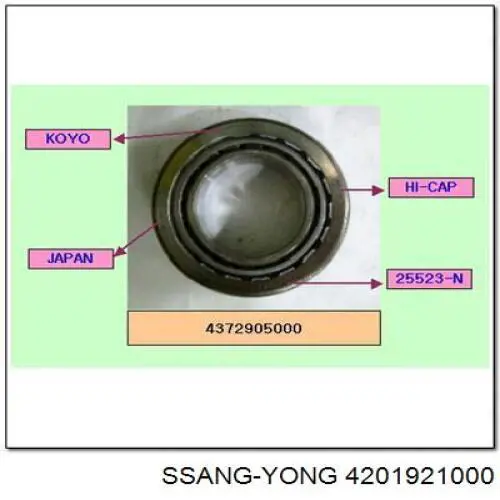 4201921000 Ssang Yong 