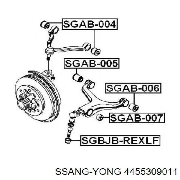 FRD4821 Caster Сайлентблок переднього нижнього важеля