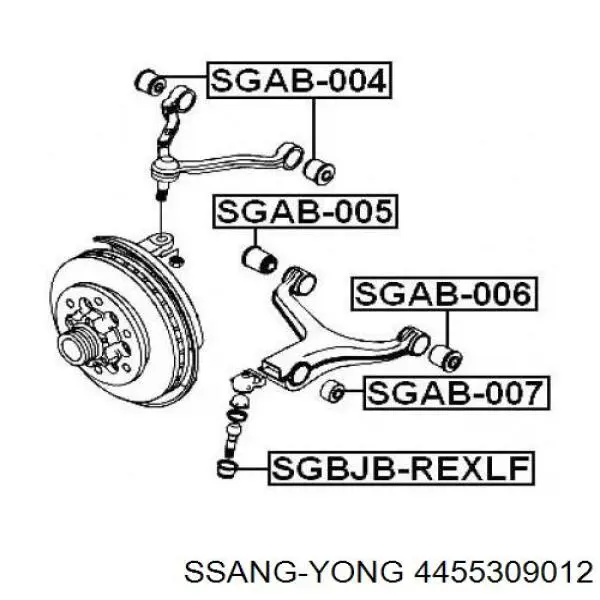 С/блок нижнього важеля Caster FRD4821