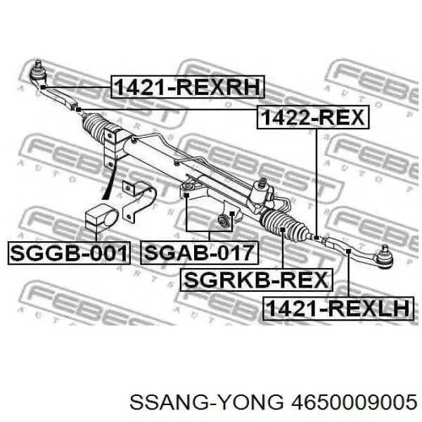 4650009005 Ssang Yong рейка рульова