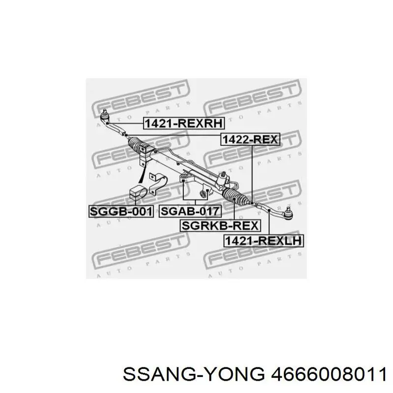 Купити 4666008011 Ssang Yong Рульовий наконечник
