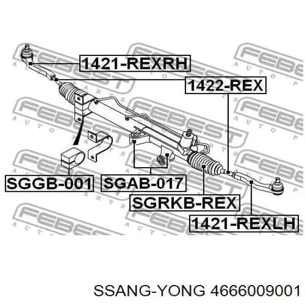 Купити 4666009001 Ssang Yong Рульовий наконечник