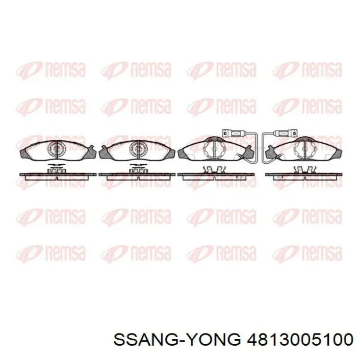 Гальмівні колодки Ssang Yong 4813005100 ціна, від 31.67 USD