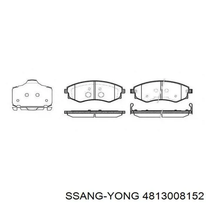 Передні тормозні колодки 4813008152 Ssang Yong