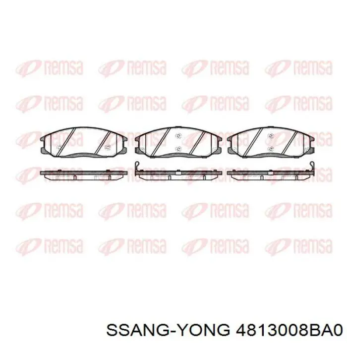 Передні тормозні колодки 4813008BA0 Ssang Yong
