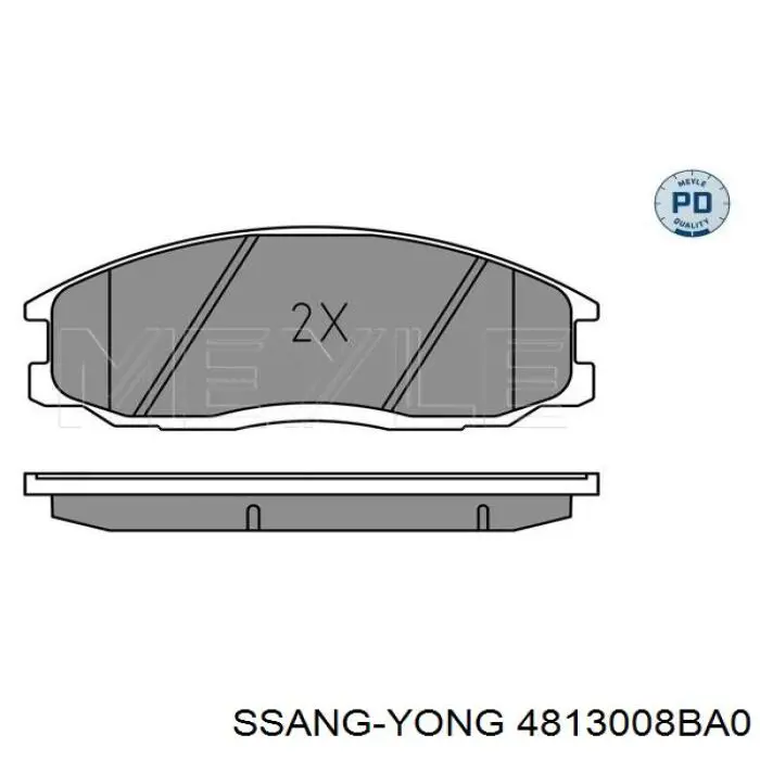 Купити 4813008BA0 Ssang Yong Колодки гальмівні передні, дискові