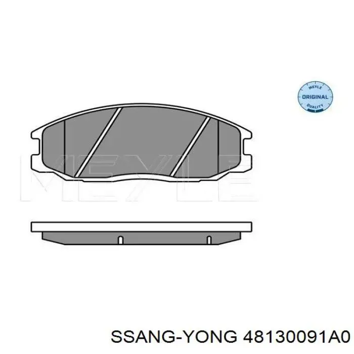 48130091A0 Ssang Yong колодки гальмівні передні, дискові