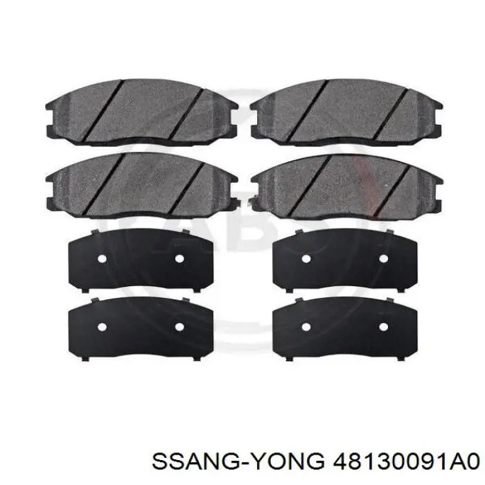 Гальмівні колодки Ssang Yong 48130091A0 ціна, від 20.47 USD