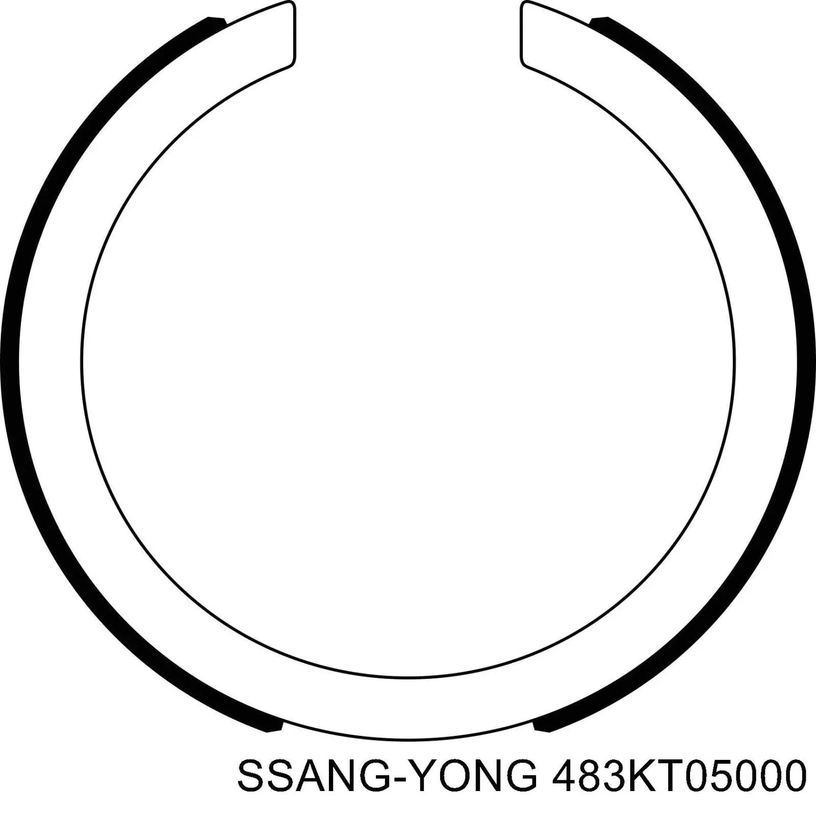 Колодки ручника / стоянкового гальма Ssang Yong 483KT05000 ціна, від 25.79 USD