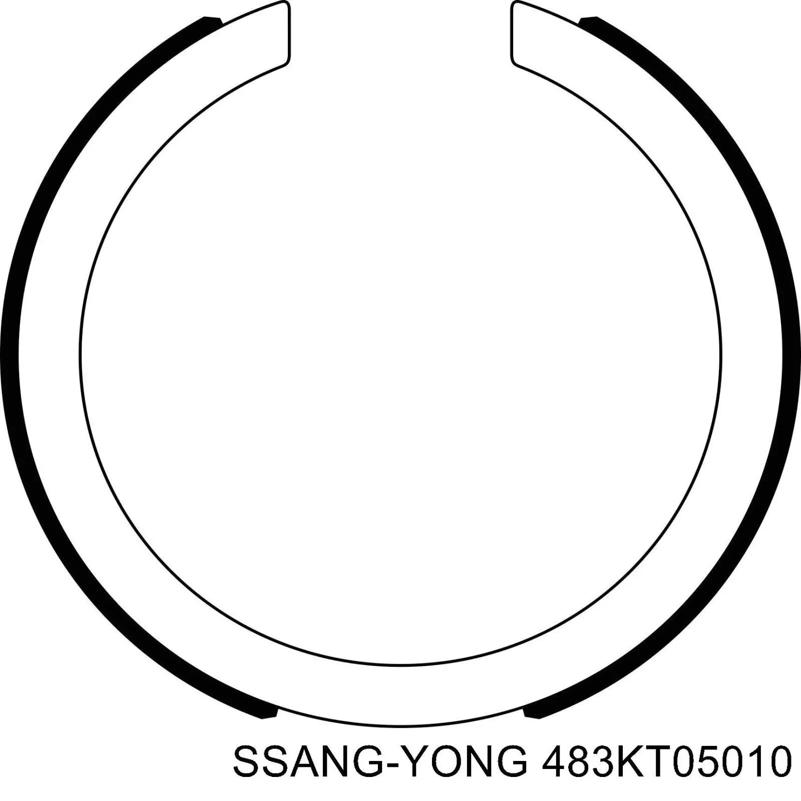 Купити 483KT05010 Ssang Yong Гальмівні колодки гальма стоянки