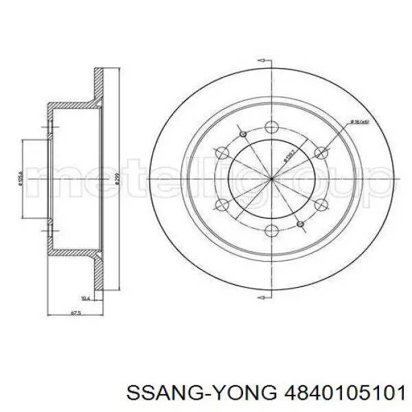 Гальмівні диски 4840105101 Ssang Yong