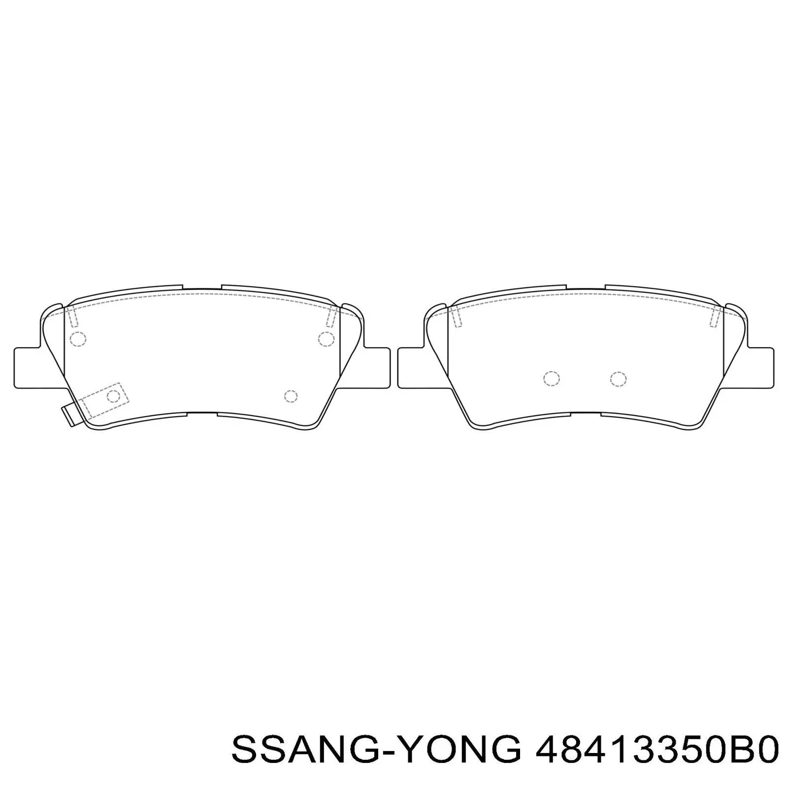 Задні дискові колодки Ssang Yong 48413350B0