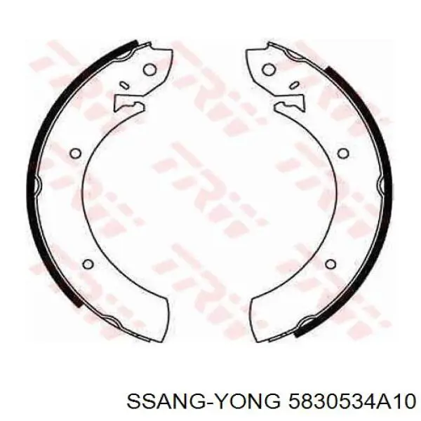 Колодки гальмові задні, барабанні 5830534A10 Ssang Yong