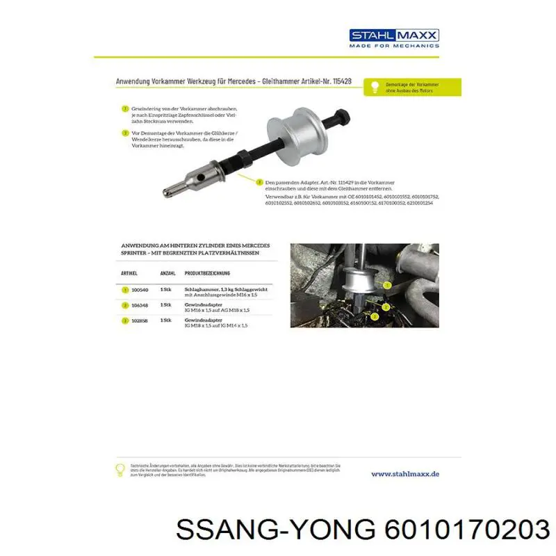  6010170203 Ssang Yong