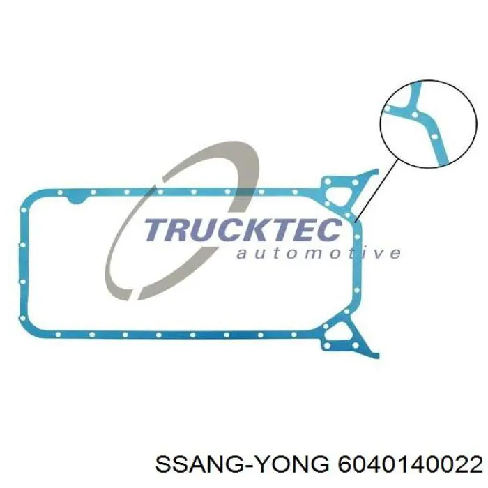 Прокладка піддону картера двигуна 6040140022 Ssang Yong