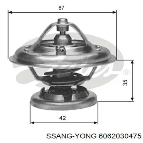 6062030475 Ssang Yong термостат