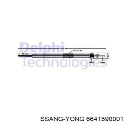 Свічка накалу 6641590001 Ssang Yong