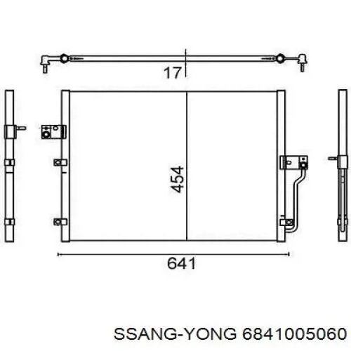 Купити 6841005060 Ssang Yong Радіатор системи охолодження кондиціонера
