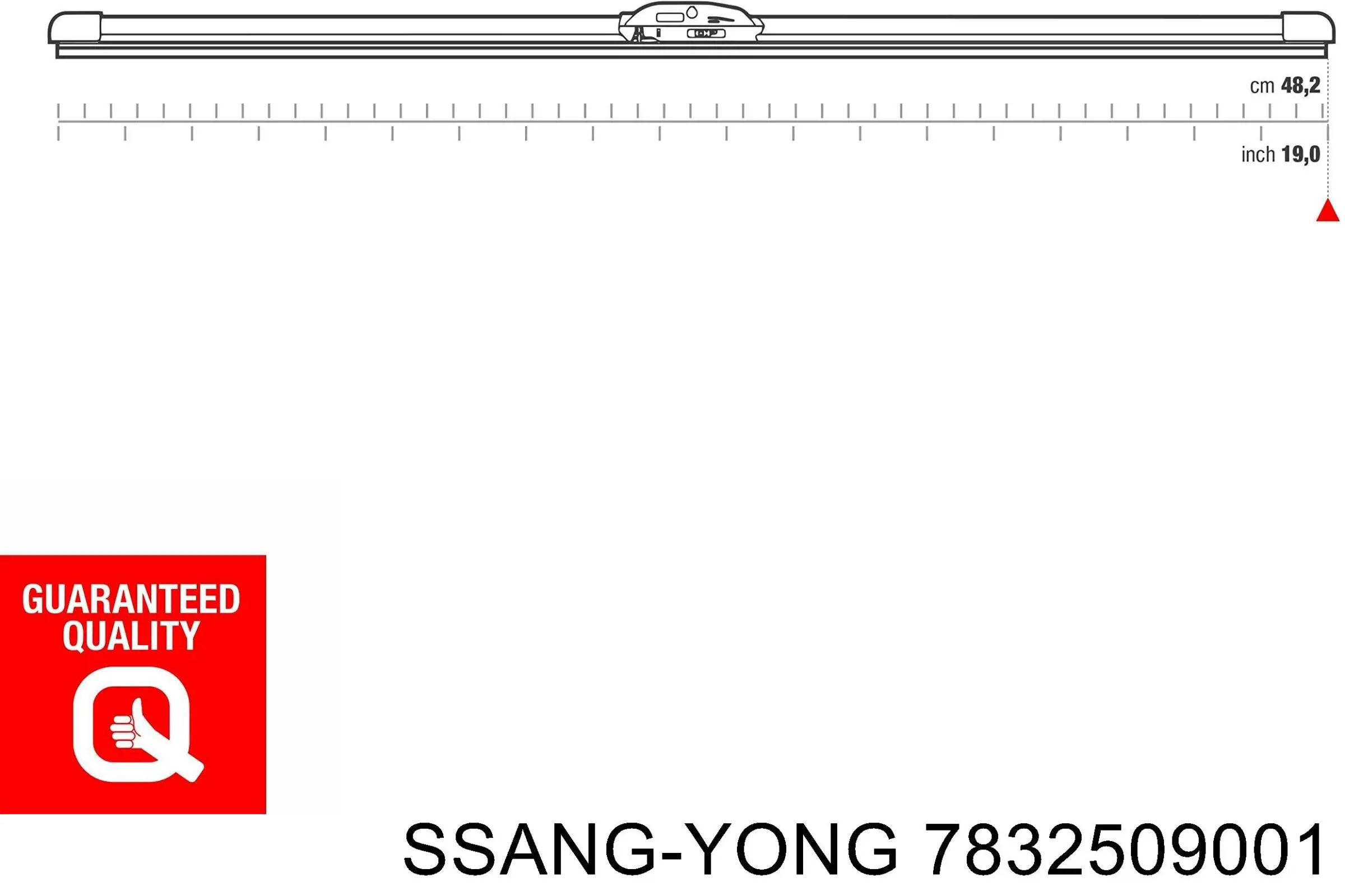 Щітка-двірник лобового скла, пасажирська SsangYong Kyron (SsangYong Кайрон)