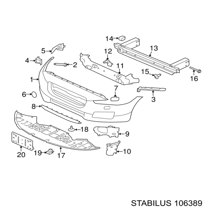 Купити 106389 Stabilus Амортизатор двері багажника