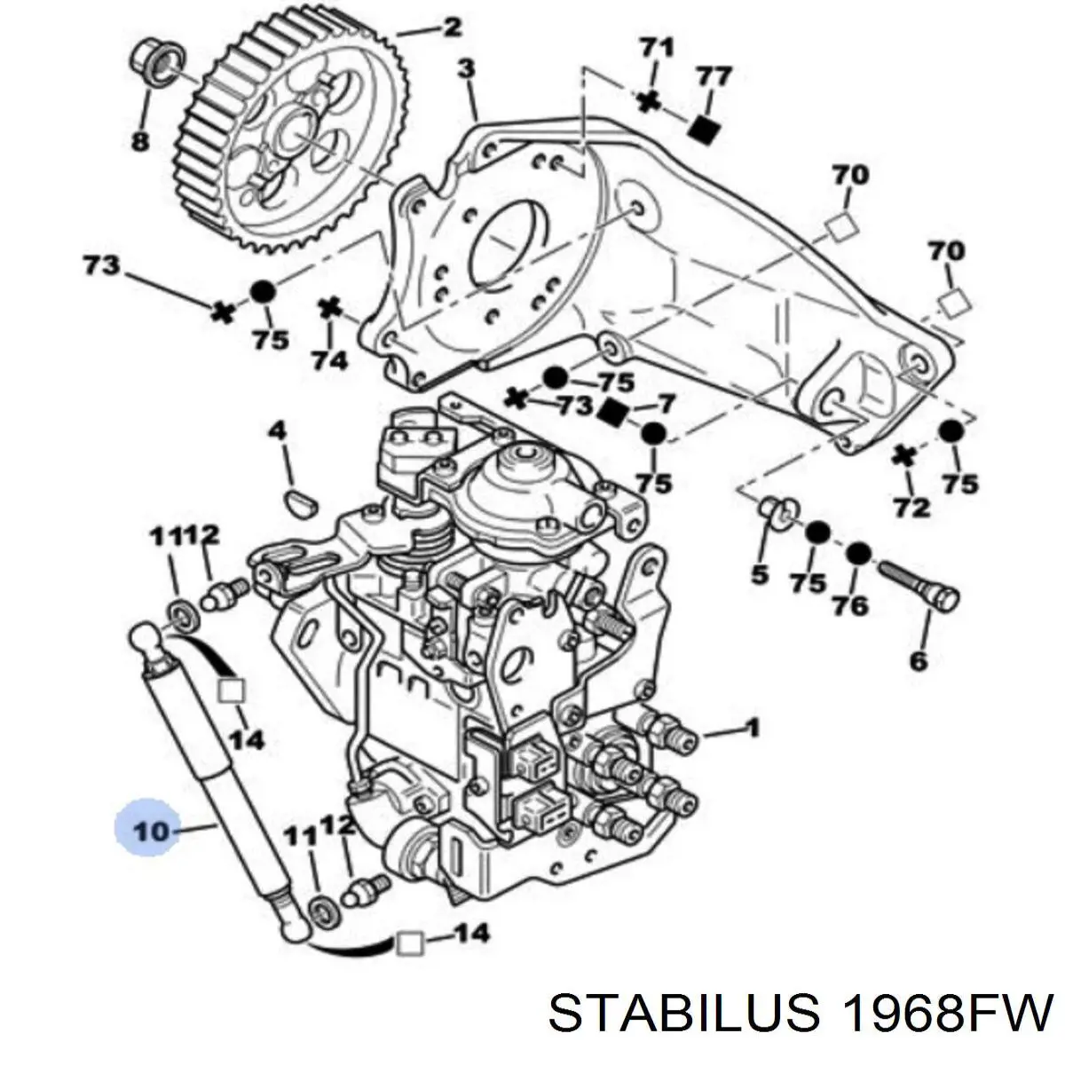 Демпфер (амортизатор) ПНВТ Stabilus 1968FW ціна, від 62.87 USD