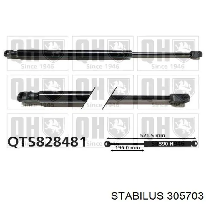 Купити 305703 Stabilus Амортизатор двері багажника